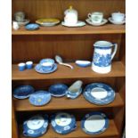 Blue and white printed ceramic wares including Burslem "Yang-Tse" pattern part service, Royal