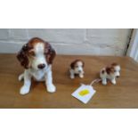 Sylvac Spaniel with two puppies (3)