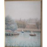 Watercolour of The Thames by Alf. S .Watson. (1700s) 40cm x 34cm