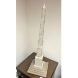 a hardstone table obelisk. 20th century.