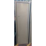 A metal Gun cabinet. 153cm x 46cm x 30cm