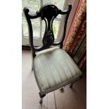 A Victorian Splat Back Bedroom chair. Circa 1900.