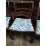 Six Reproduction Mahogany Dining Chairs. late 20th century. With drop in seats