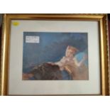 Three prints, glazed and framed. In including Sir William Russell Flint.