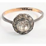 WITHDRAWN A Victorian diamond ring, size O. 1.91g