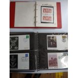 A collection of First Day Covers. In albums.