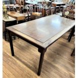 A Large Chinese Rosewood table. Of rectangular form. Circa 1920.