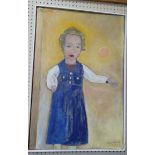 Rebecca (child) oil by Richard Conway- Jones. Signed lower right.