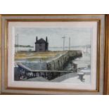 "Wales" a watercolour by Sarah Margaret Davies. Framed and glazed