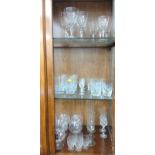 Assorted cut glass drinking glasses (46)