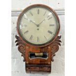 A Regency mahogany drop dial wall clock, Circa 1815. Complete with two keys and a pendulum. Recently