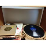 a small collection of vintage vinyl records. Circa 1950.