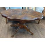 An oval coffee table in French style. 20th century.