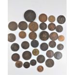 Copper coins. Victorian and Georgian. Including a Cartwheel two penny piece. 1797.