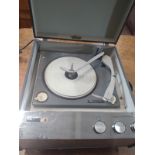 An HMV record player. Circa 1960.