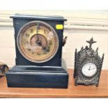 Two Mantel Clocks. late 19th century.