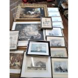 A large Quantity of Pictures prints and engravings. framed and glazed.