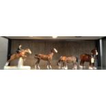 Four Beswick horses 13cm to 25cm high (4)