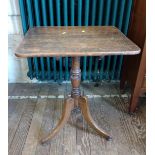 A square pedestal table