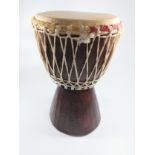 A tourist African drum