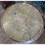 A marquetry Inlaid pedestal table