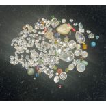 Parcel of loose unmounted cubic zirconia, mixed gemstones and beads, 85.50ct.