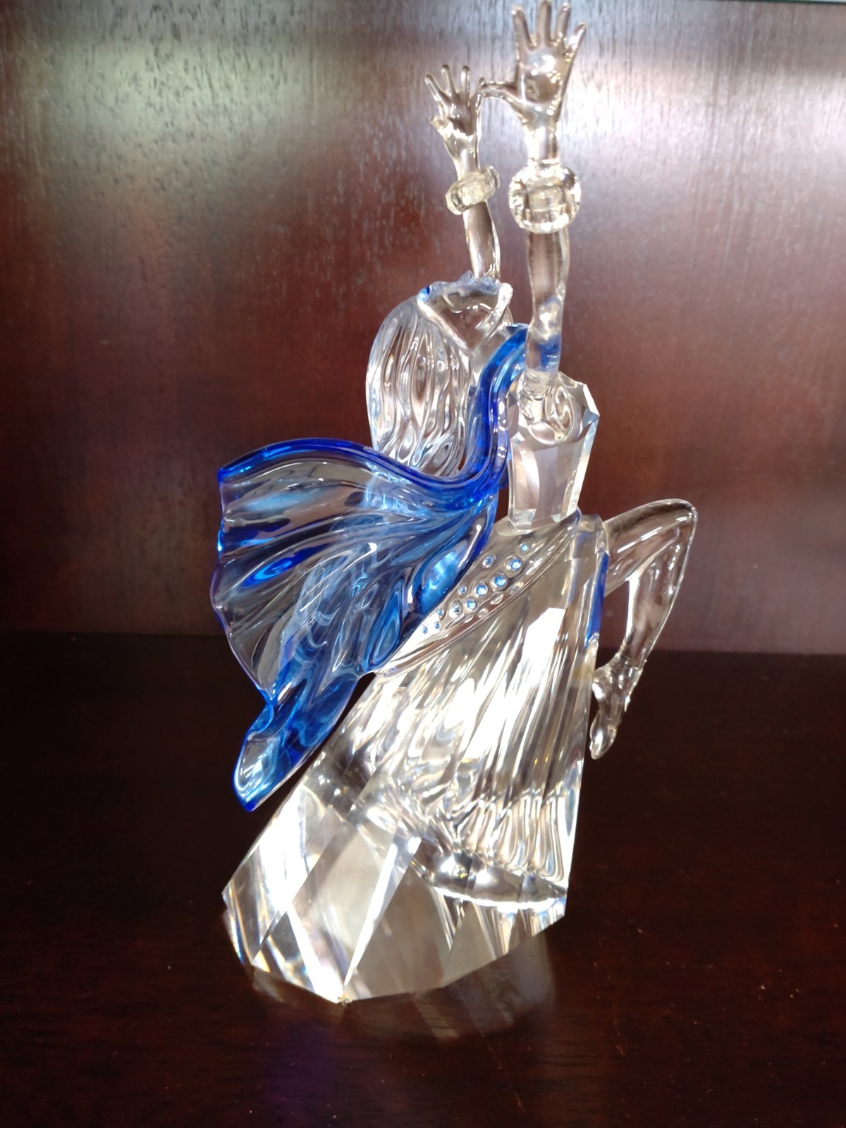 Three Swarovski cut glass dancers 14cm to 20cm, dragon and a unicorn; and a ceramic Simba from - Image 7 of 7