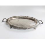 A Sterling Silver Two handled Tray. Henry Atkins, Sheffield 1928. 28cm overall width. 246grams.