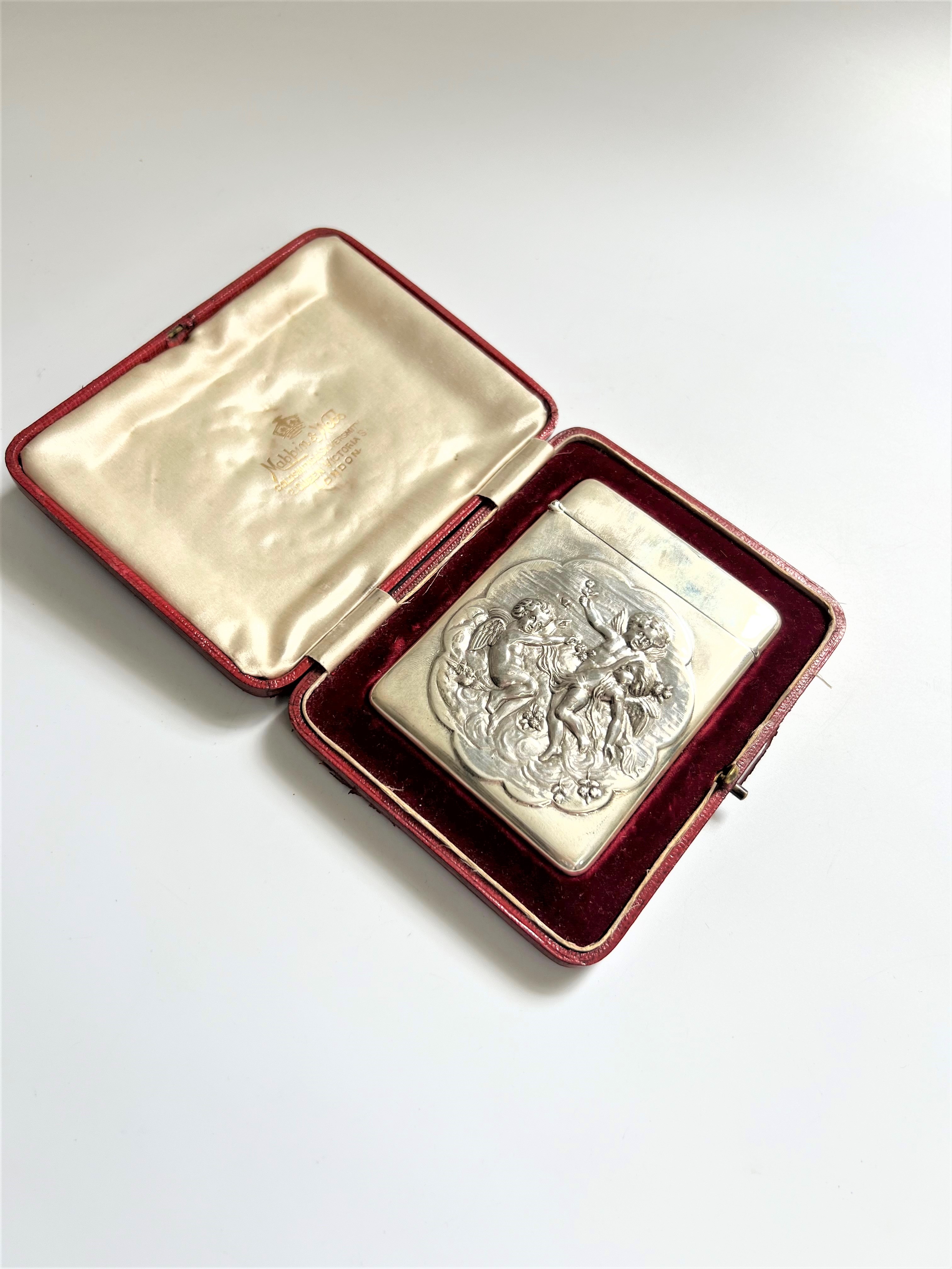 An Edwardian Sterling Silver calling card case. Mappin and Webb. London 1904.