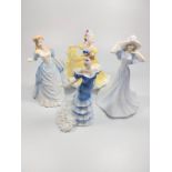 Royal Doulton figures Chelsea Olivia, Centre Stage, Janet, and Ninette. (4)