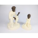 Two Minton figures- Travellers Tale 19cm and Spellbound 13cm 1978 (2)