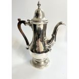 A george III Sterling Silver Coffee Pot. Langlands and Robertson, Newcastle 1784