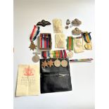 WITHDRAWN A Group of WWII medals. With ribbons