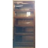 A 'Gunn' Co. bookcase (five sections). 185 x 88 x 32cm.