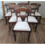 Six William IV dining chairs, one is a carver