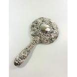 A sterling Silver Mounted hand Mirror. Birmingham 1962.
