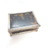 A Victorian sterling silver and faux tortoiseshell jewellery box. Dutch 19th century. 12cm wide.