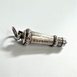 A Victorian Sterling Silver Whistle. Joseph Jennings. Birmingham 1862.