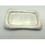 Tiffany & Co sterling silver pin tray, circa 1900. Engraved with initials EB. 12cm wide. 60.5gms