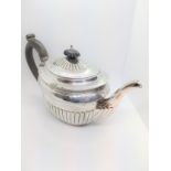 A Victorian sterling silver bachelor teapot London 1882. 343gms (all in)