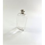 A Cut Glass and Silver Toilet Jar. German with import marks. Circa 1900.10.5cm high.