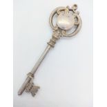 A sterling silver masonic key London 1913. 56gms.