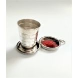 A silver Plated Collapsible shooting cup. WMF Germany. Circa 1900.
