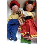 Pelham Puppets Gypsy Boy and Gypsy Girl 26cm and 29cm. (2)