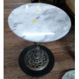 A Circular marble topped occasional table