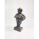 A Victorian cast iron figurine of Mr Pickwick, black patination. 15cm high.