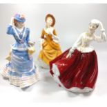 Three Royal Doulton ladies including Janice, Sandra, and Gail. With boxes. 20cm to 21.5cm. (3)