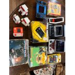 A collection of handheld electronic games