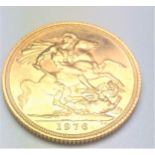 A Queen Elizabeth II Gold Sovereign. 1976.