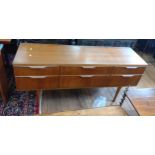 A teak dressing table (can be used as a sideboard) and mirror 70 x 150 x42cm